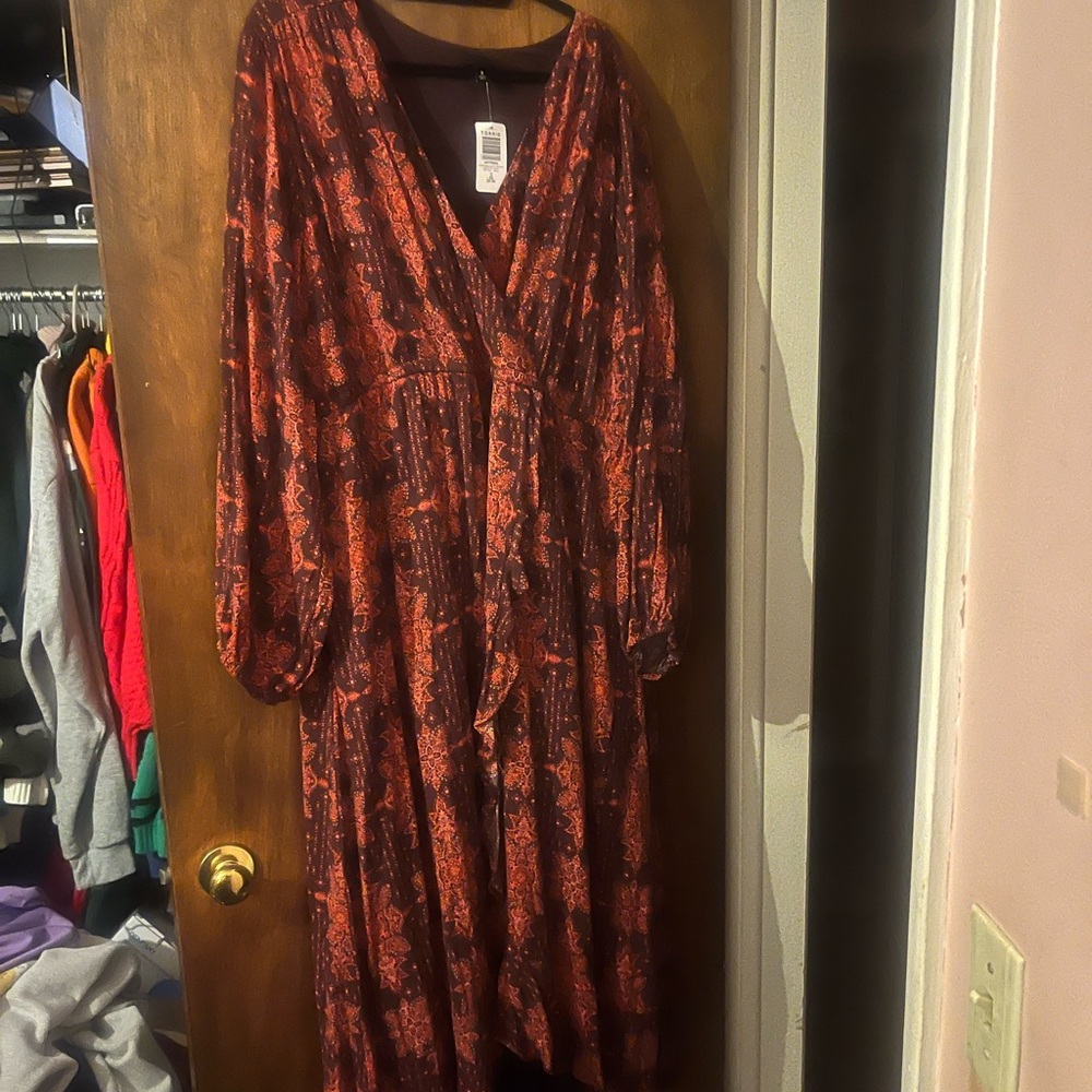 Chic Long Sleeve Floral Dress